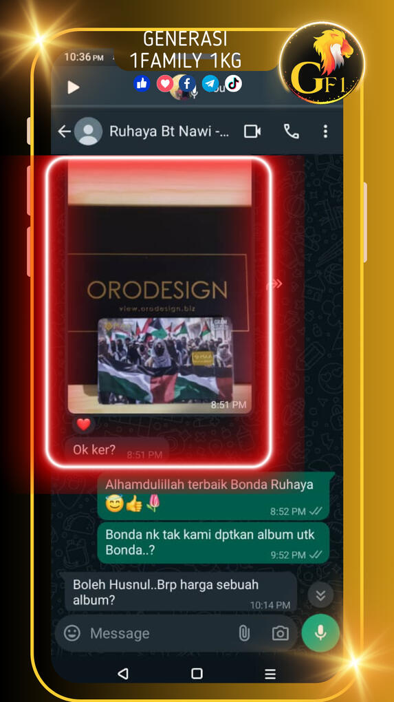 Goldbar Palestin selamat mendarat