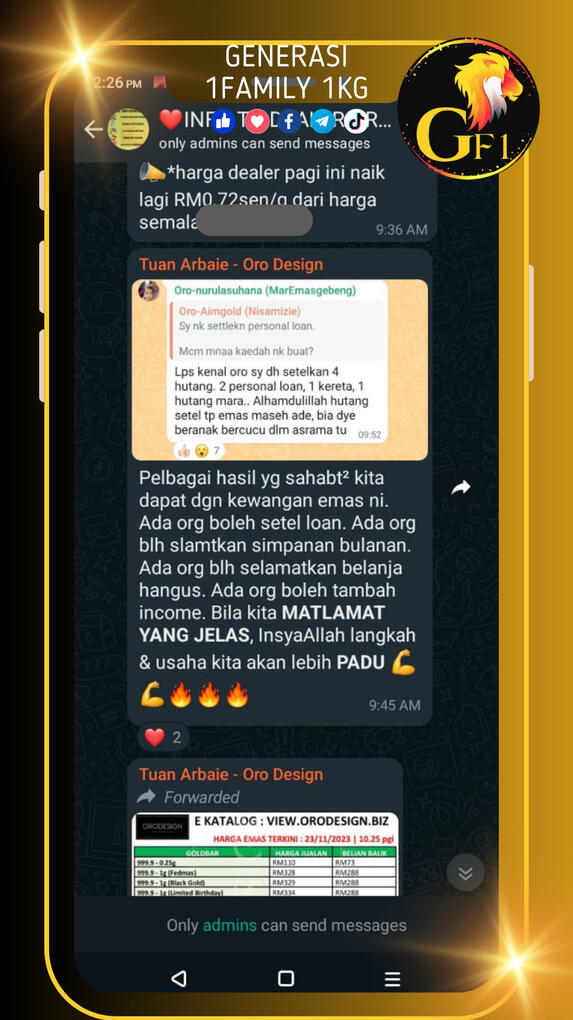 Emas settle Hutang dengan cepat