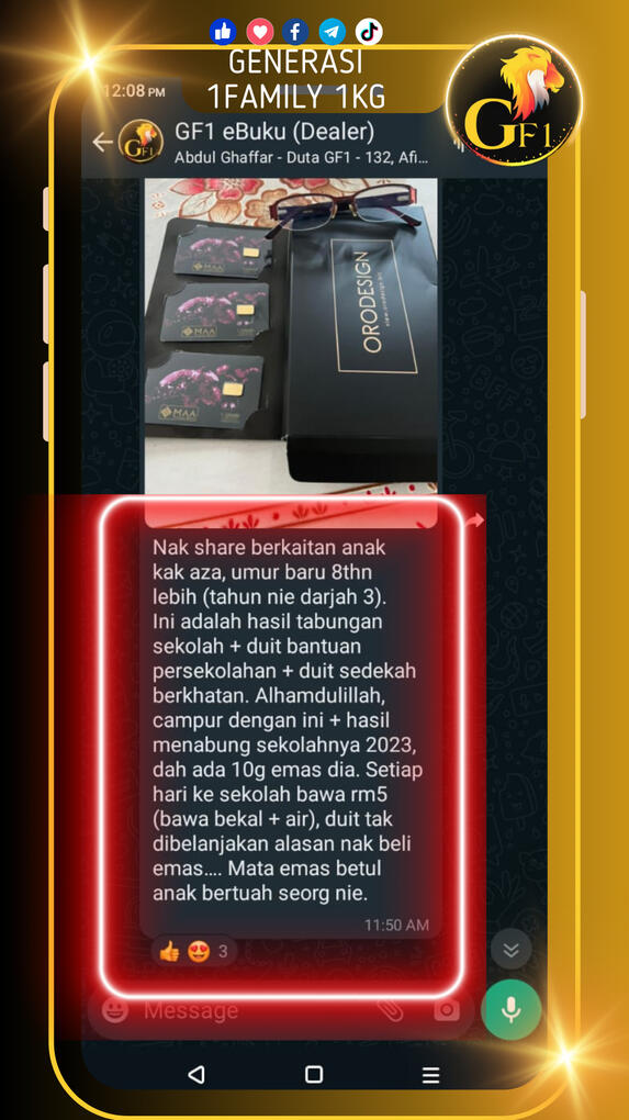 Anak suka Menabung Emas