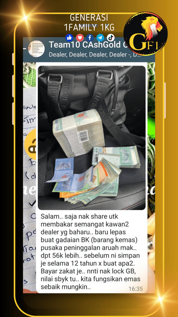 Fungsikan Emas dapatkan Tunai RM berlimpah