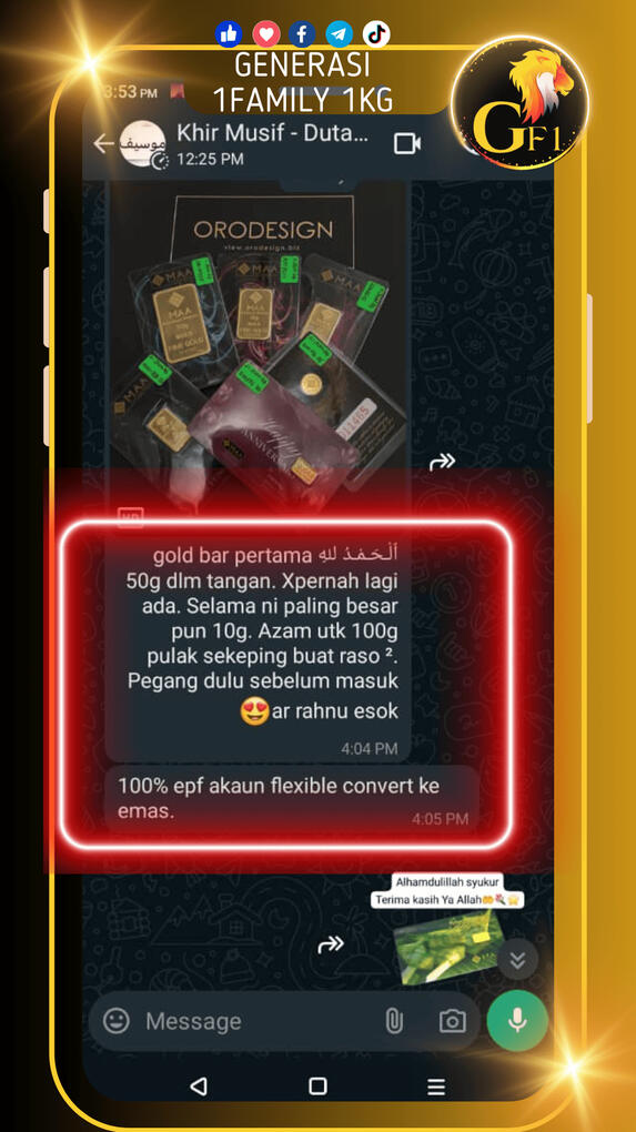 Akaun EPF tukar 100% jadi Emas