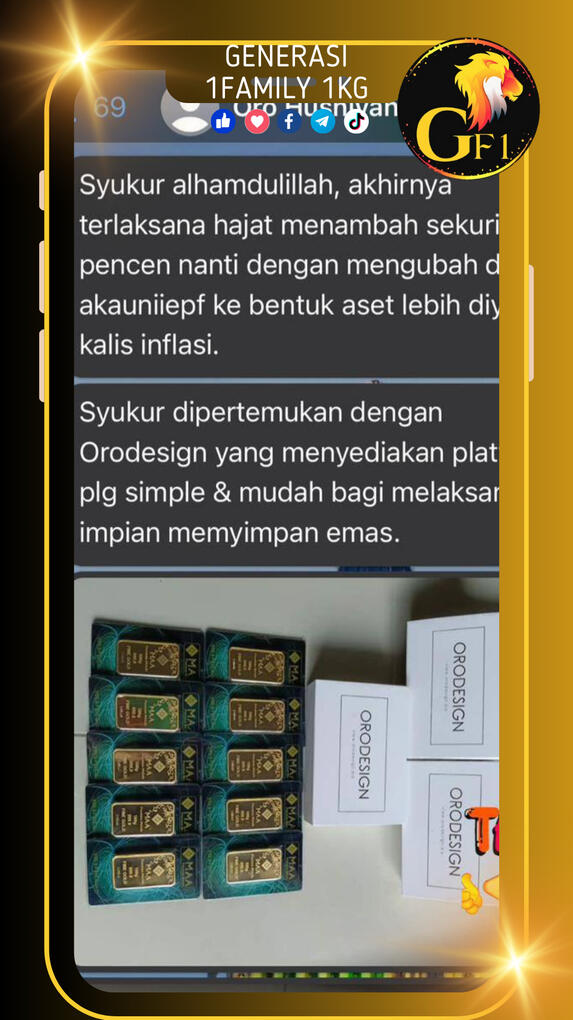 Orodesign mudahkan anda menabung Emas